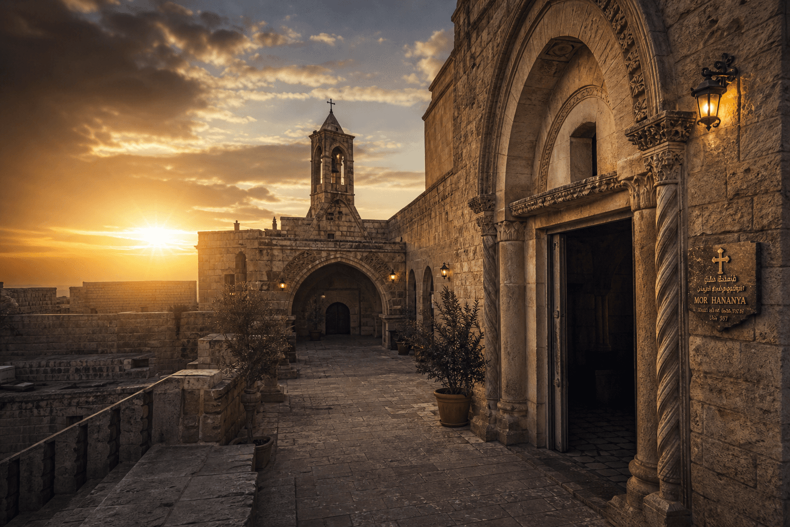 Mardin tarihi taş kilise mimarisi ile mistik danışmanlık atmosferi